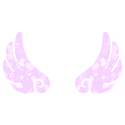 ♡ Cute Flared Sticker Angel Wings in Purple Hearts Roblox item