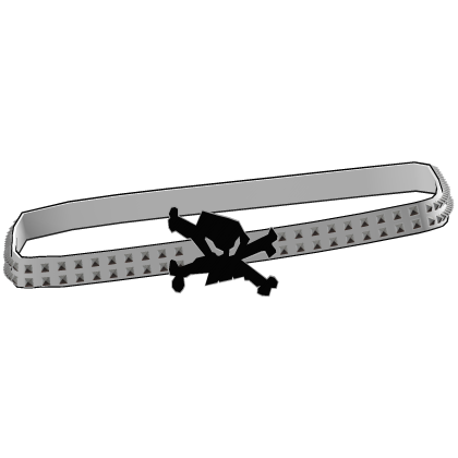 Y2K emo cartoon-style skull belt thumbnail