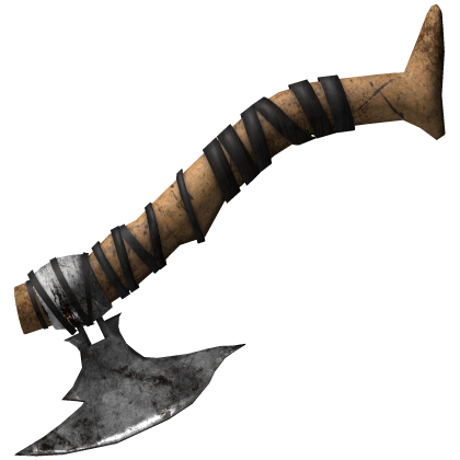 Steel & Wood Rusty Gothic Horror Axe On Head Roblox item