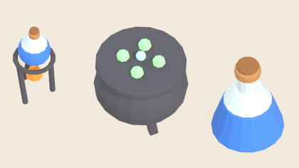 Stylized Potion Pack x35 Flask Cauldron Alchemy preview 2