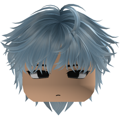 Cute Y2K emo light blue hair