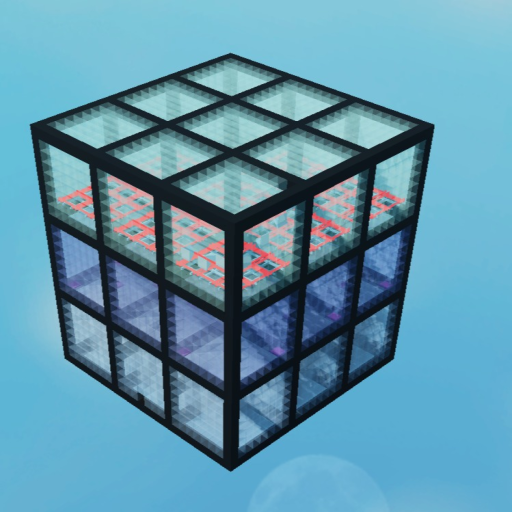 Rubik's Cube with parkour elements