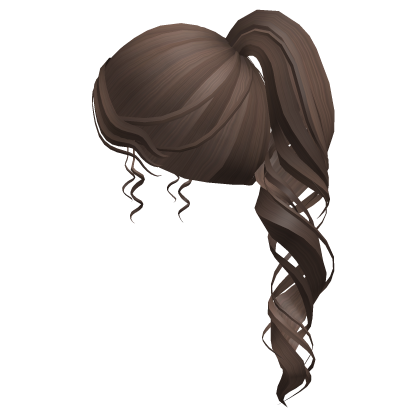Curly Brown Ponytail Roblox item
