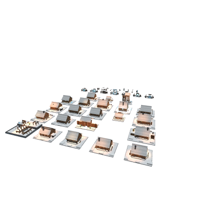 Winter Village Kit - 7 Stations, NPCs, 20 Props