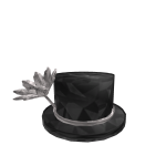 Black and White Sparkle Time Flower Top Hat