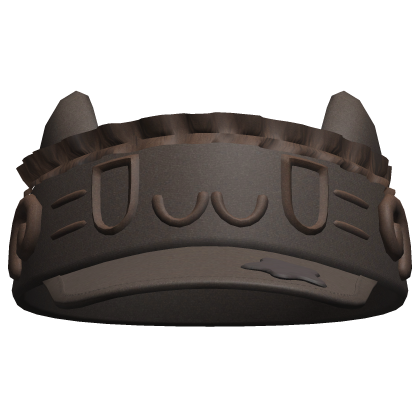 Kawaii Chill Cat Visor Brown