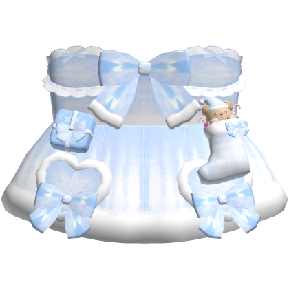 Cute Christmas Winter Dress in Blue Roblox item