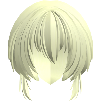 fluffy moe anime short side hair yellow