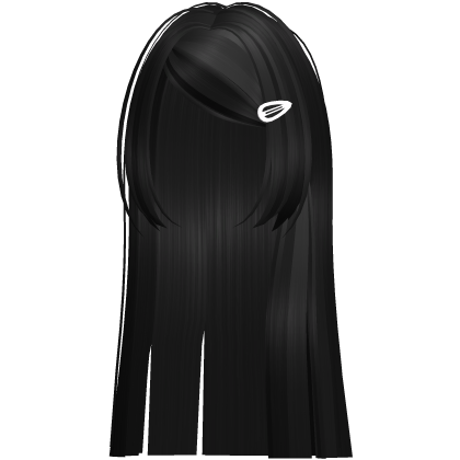 🤍 long protagonist swept scene hair black Roblox item