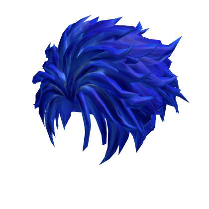 Fluffy blue anime hair Roblox item