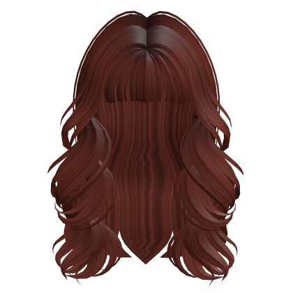 Pretty Voluminous Curly Red Hair with Bangs