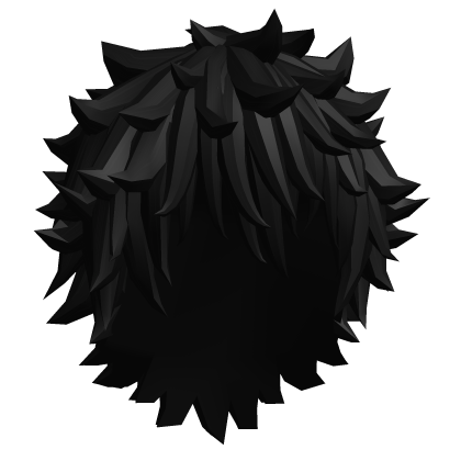 black fluffy emo hair