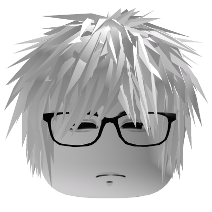 Vkei Moe White Hair With Glasses Ghost Eye Emo Y2k