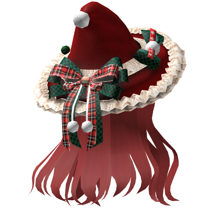 Beautiful Christmas hat hairstyle (Red)