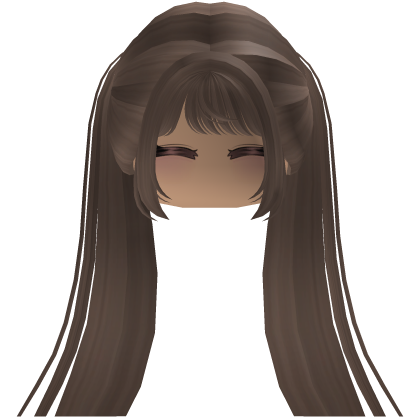 Cute emo y2k hair fluffy (brown)