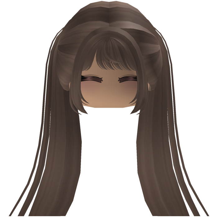 Cute emo y2k hair fluffy (brown)
