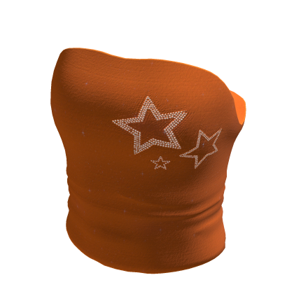 Y2k Star Tube Top - Orange