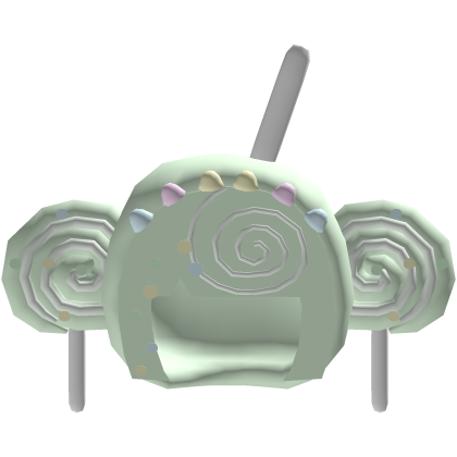 low poly lollipop hair green Roblox item
