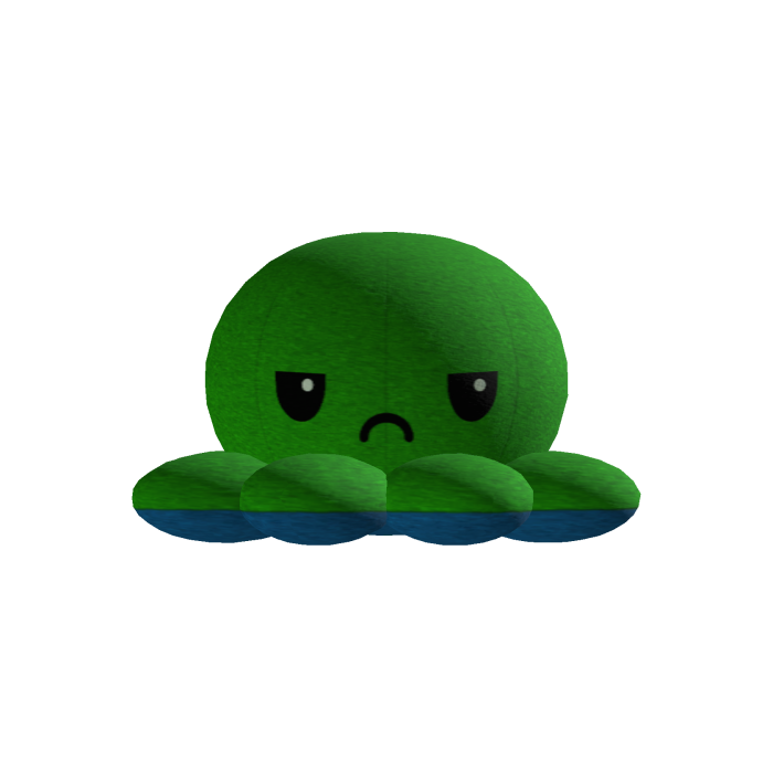 Green Floating Grumpy Octopus Hat