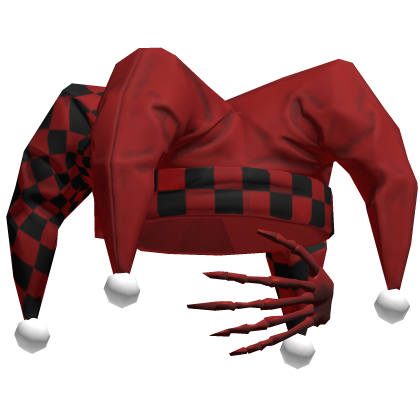Black & Red Jester Clown Hat Vkei Emo Dashie Hair