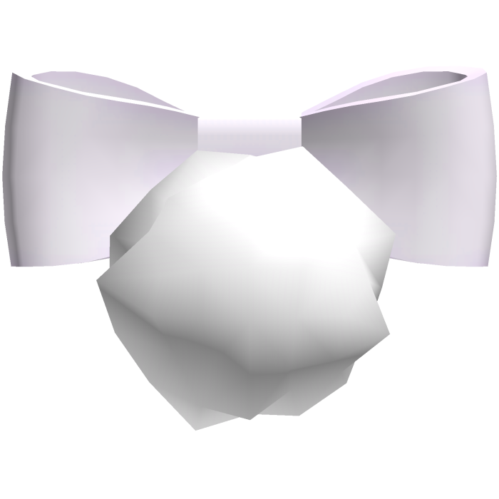 ♡ : cute white baby bunny tail w/ purple bow