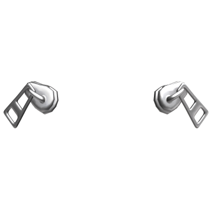 Y2k Zipper Hairclips Silver Roblox item
