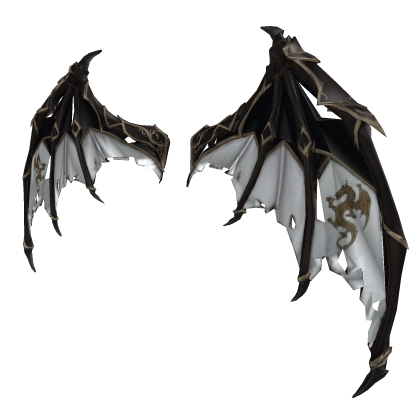 White Ripped Dragon Warrior Wings