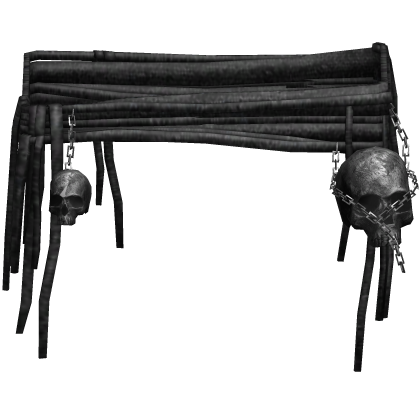 Black Dune Rope Waist Wraps With Skulls