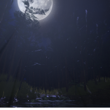 Wooded Creek (Night)