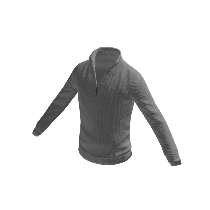 Light Grey Quarter-Zip Sweater