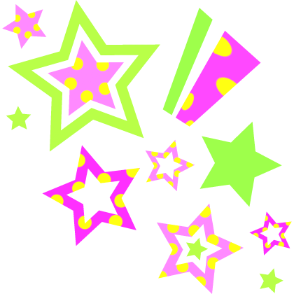 Glowing Emissive Harajuku Star Background