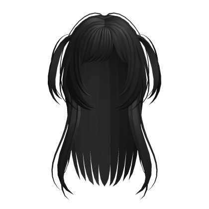 Adorable pastel misa pigtails long black hair ♡ Roblox item