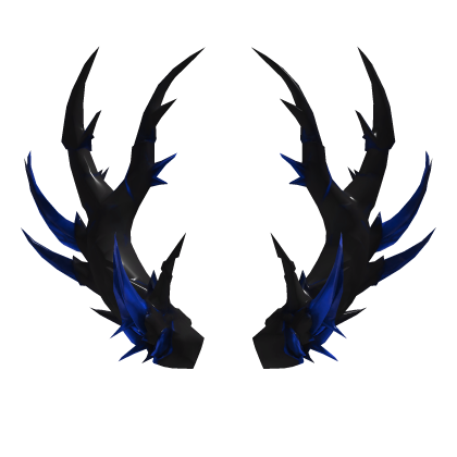Dark Blue Crystal Demon Horns Gothic Roblox item