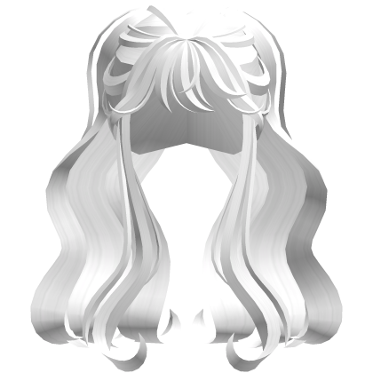 Curly Swirled Long Pigtails (White) Roblox item