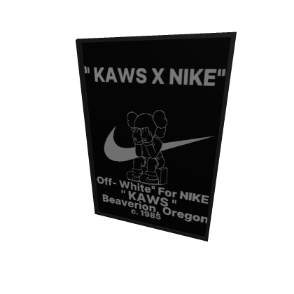 black kaws x nike flag
