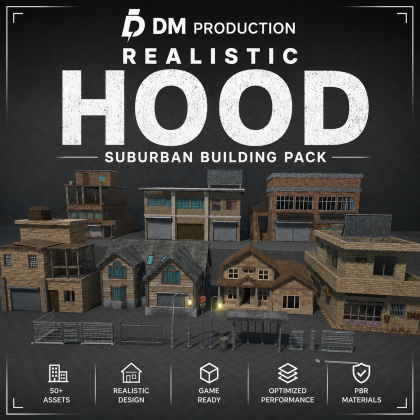 Realistic Roblox Hood Suburban Building Pack