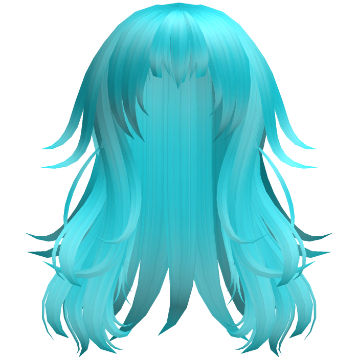 Anime Messy Long Hair w/ Spiky Ends (Ocean Blue)