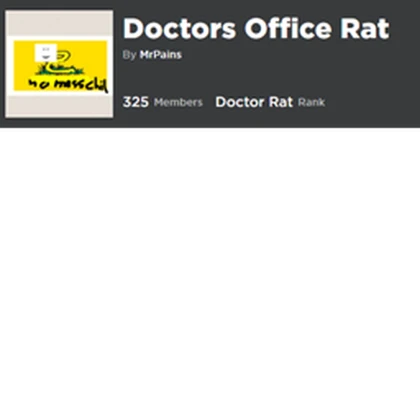 Doctors Office Rat Roblox group icon