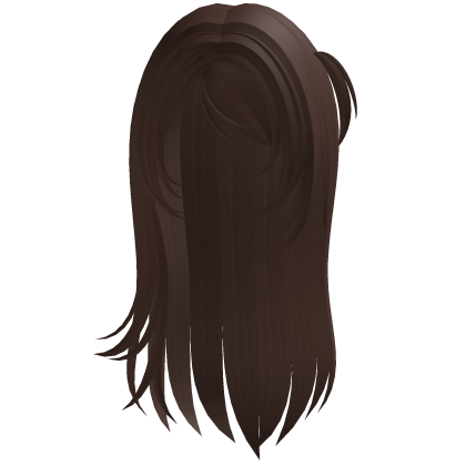 Egirl Windy Hair with Side Ponytail in Brown Roblox item