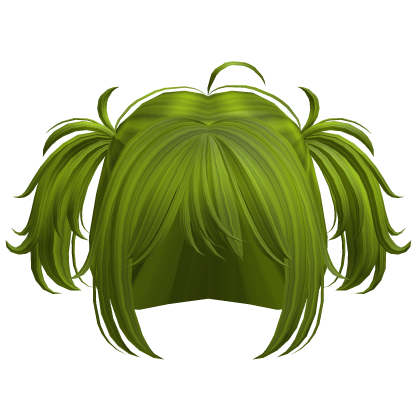 brat green short girl hair
