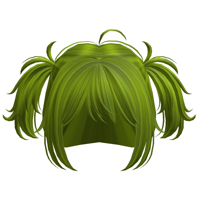 brat green short girl hair
