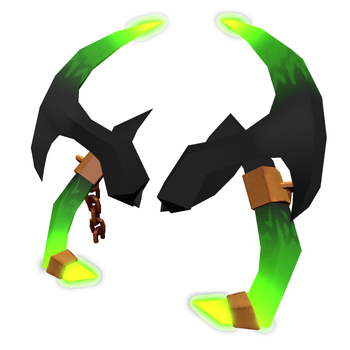 Wraith Gold Chained Horns (Green)🌟