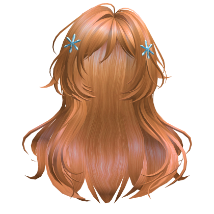 ANIME ORIHIME ORANGE LONG HAIR Roblox item