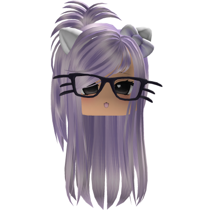 Pastel Cute Cat Girl Hair + Cat Glasses Roblox item