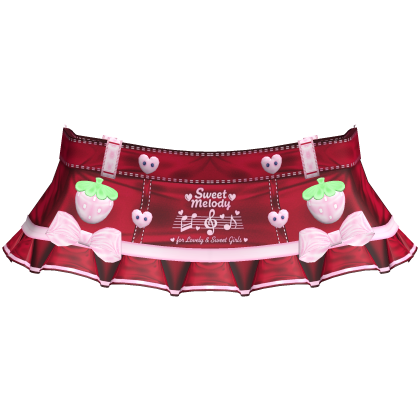 ♡ ꒰ sweet melody red strawberry skirt ꒱ ♡ 
