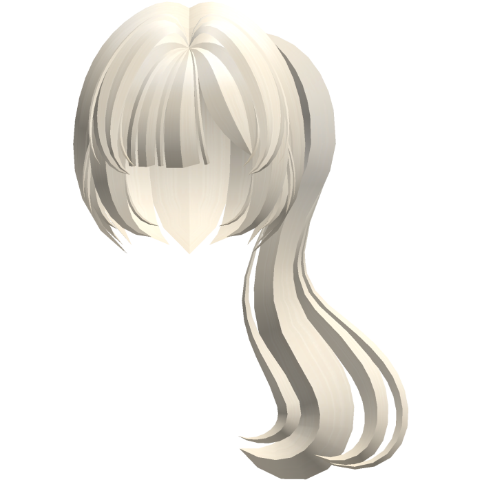 moe thick long fluffy side pony blonde