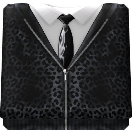 Grey Leopard Y2K Zip Jacket Roblox item