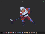 Red and blue hockey bro