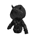 ♥Devil Overfit Hoodie BLACK♥