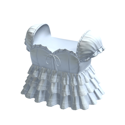 3.0 Blue Cute Ruffled Doll Dress Angel Babydoll thumbnail